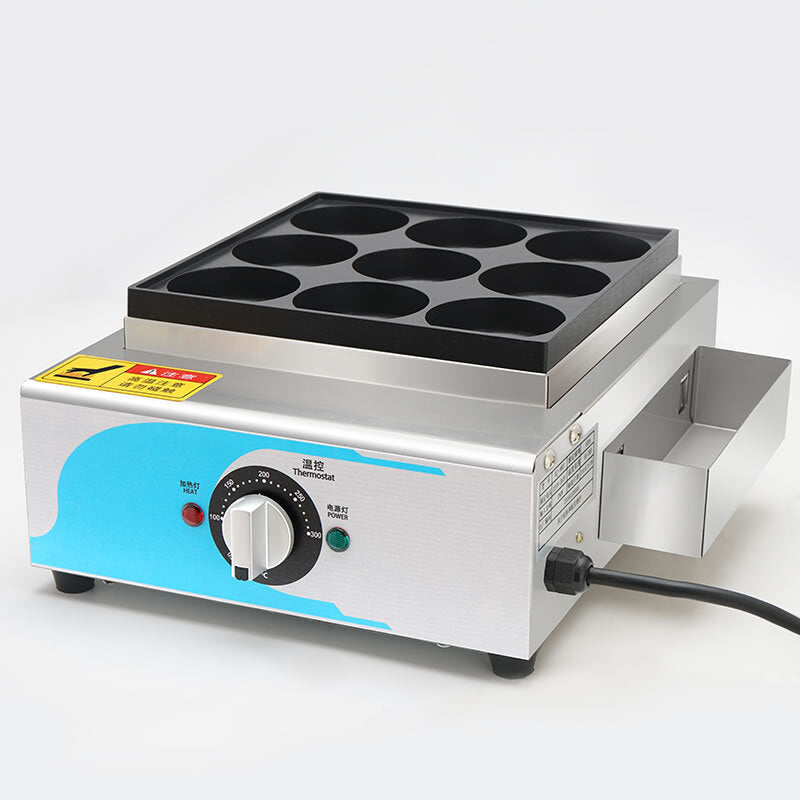 ya 25 electric heating gas 9 hole auto wheel cake machine stall red bean cake machine