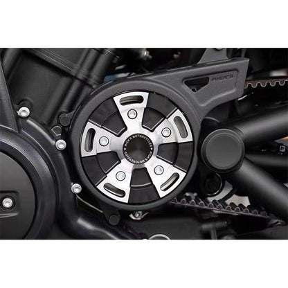 ya 1 8.12.2 baidi Left Sprocket Cover Pulley Cover For Sportster S 1250 RH1250 Nightster 975 RH975