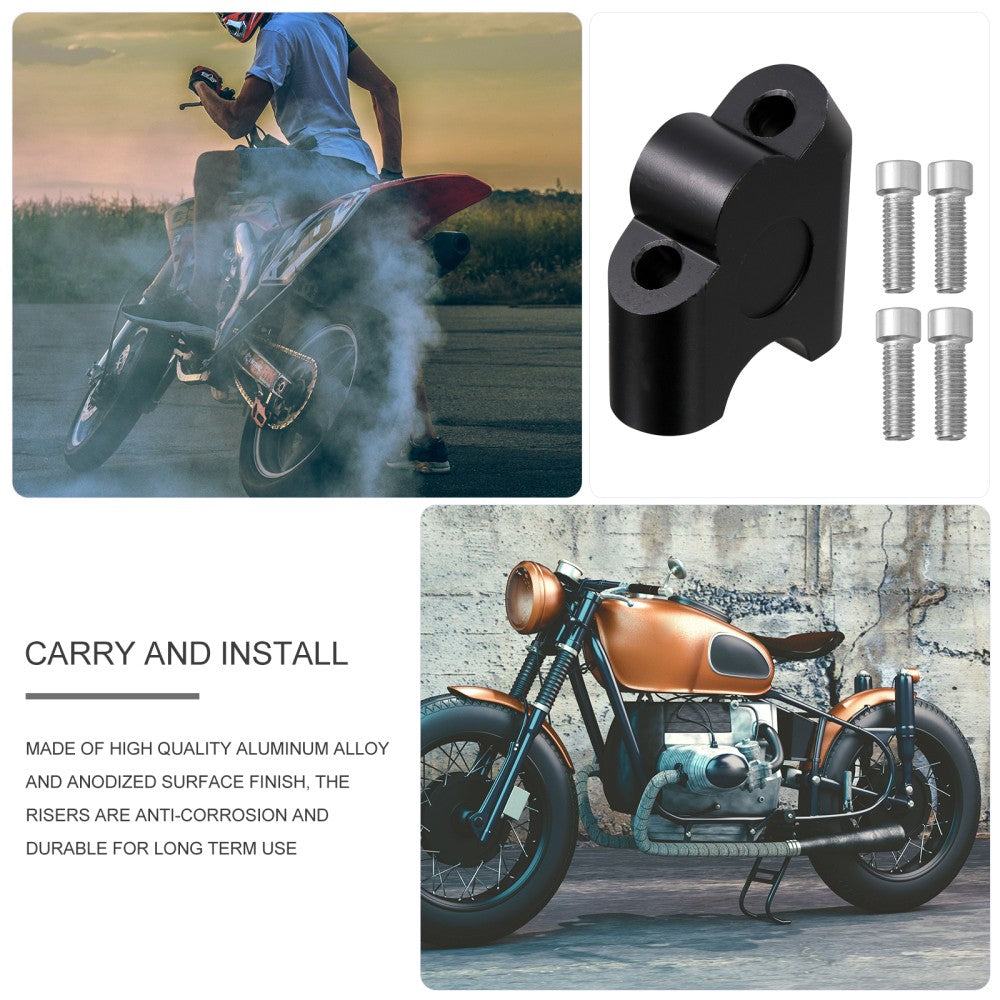 ya 5 8.7 1 Set Pivoting Motorcycle Handlebar Riser 22mm Handle Bar Clamp Mount Adapter