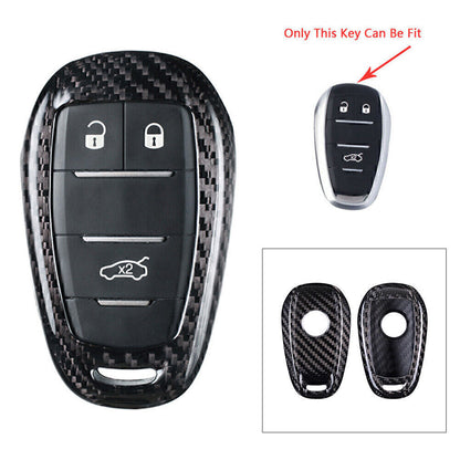ya 5 8.7 Carbon Remote Key Fob Shell Cover Case for for Alfa Romeo for Stelvio Silver&Black