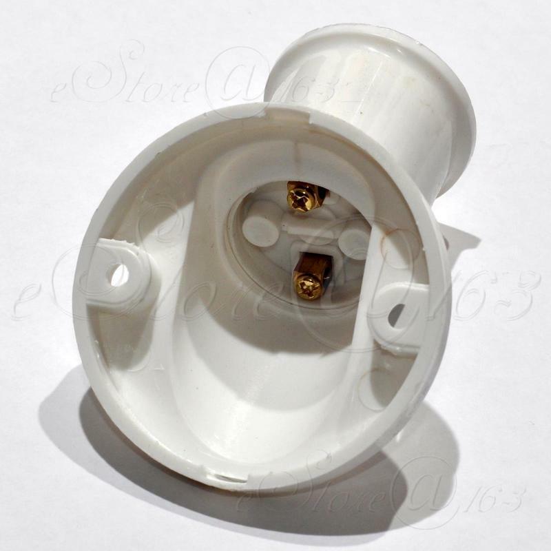ya 14 2x E27 Screw Base Round Oblique Wall / Celling Mounted Light Bulb Lamp Socket -B