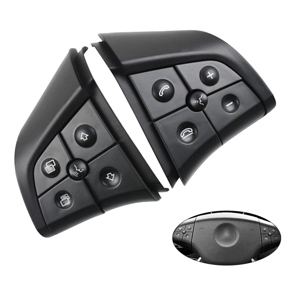 ya 13 Fits for Benz W164 ML GL CLass 2006-09 5 Buttons Steering Wheel Control Switch Black