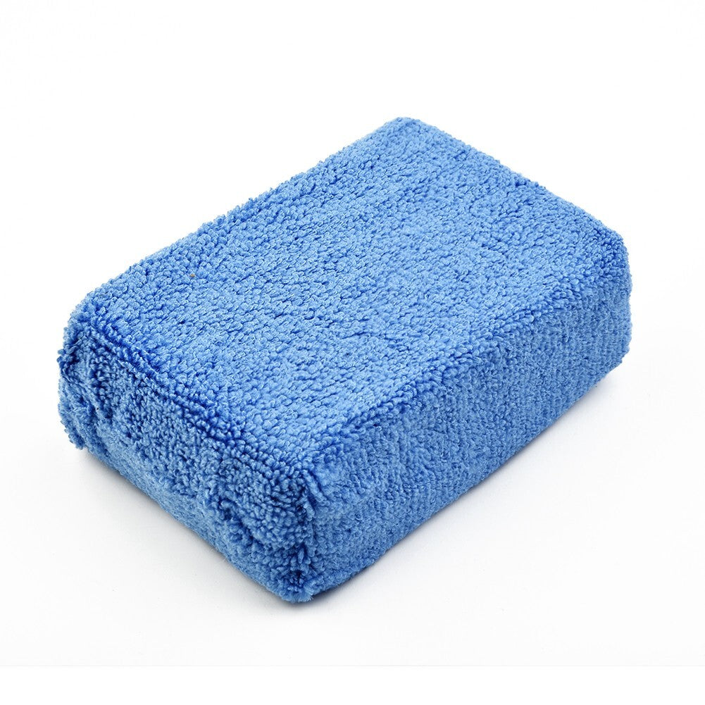 ya 5 8.7 4/8 Pcs Blue Microfiber Applicator Sponge Pads Car Care Waxing Polishing Tool