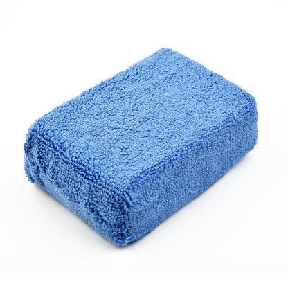 ya 5 8.7 4/8 Pcs Blue Microfiber Applicator Sponge Pads Car Care Waxing Polishing Tool