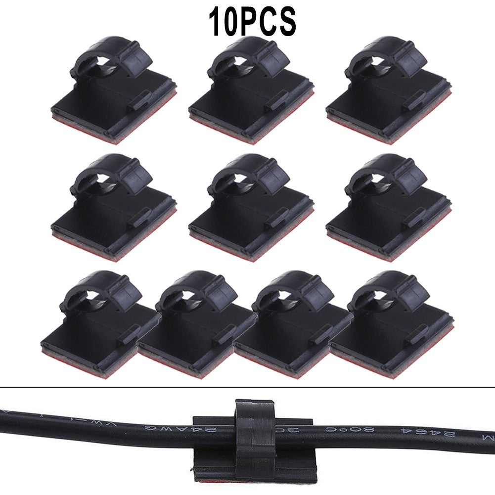 ya 5 8.7 10Pcs Self-Adhesive Wire Cable Clamp Clip Holder For Car Organizer