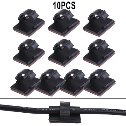 ya 5 8.7 10Pcs Self-Adhesive Wire Cable Clamp Clip Holder For Car Organizer