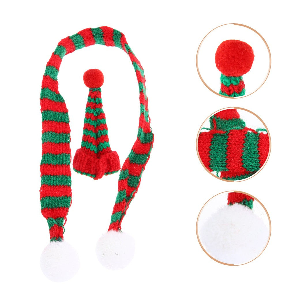 ya 25 10pcs Santa Hats Scarf Wine Bottle Cover DIY Craft Supplies
