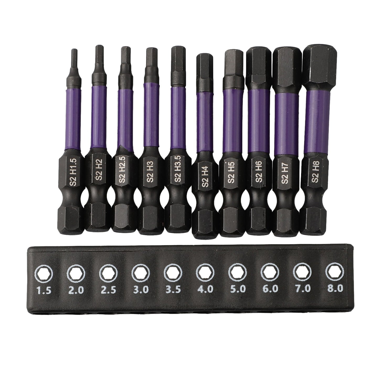 ya 26 10Pcs Magnetic Hex Head Screwdriver Bit Set 1/4 Shank Screwdriver Bit H1.5-H6