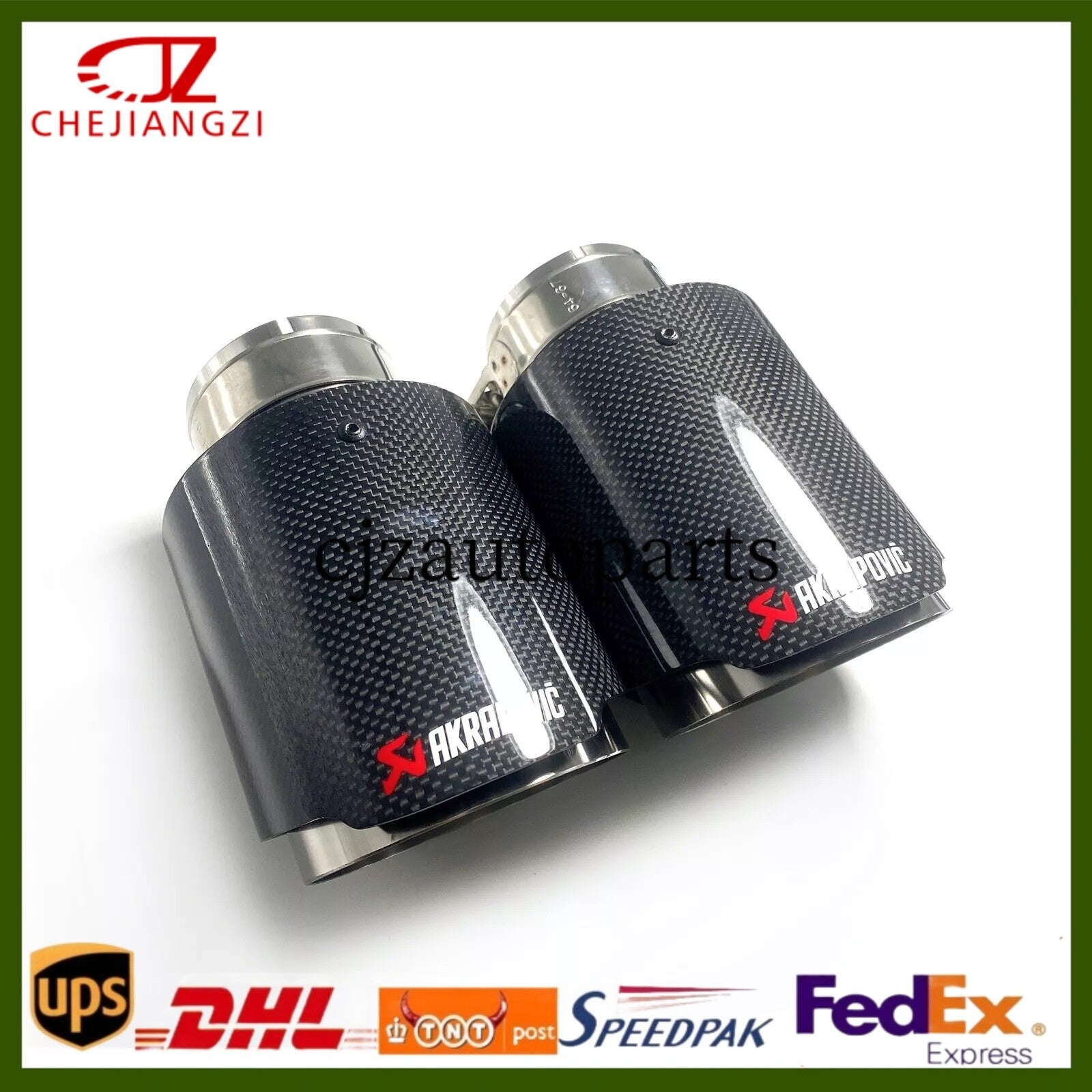 ya 4 6.17.2 Glossy Carbon Fiber AKRAPOVIC Tip 3''/3.5''/4''/4.5'' Universal Tailpipe