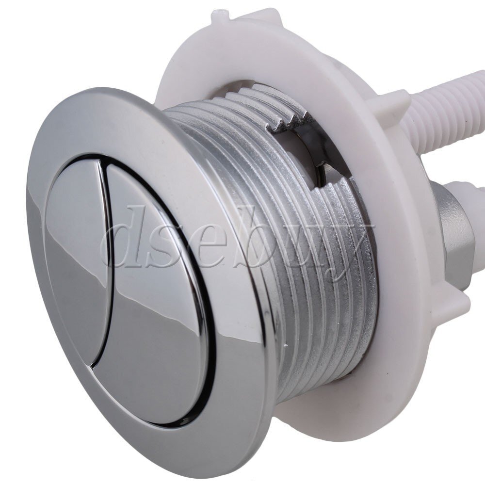 ya 14 Silver Toilet Water Tank Dual Flush Push Buttons Rods 114mm Length