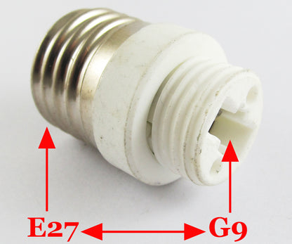 ya 14 1pc E27 Male to G9 Female Socket Base LED Halogen CFL Light Bulb Lamp Adapter