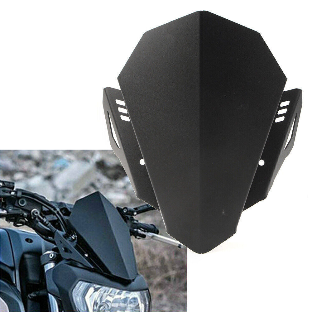 ya 4 6.21 Black Windshield Windscreen Wind Deflector Fit for Yamaha MT-07 FZ-07 2018-2021