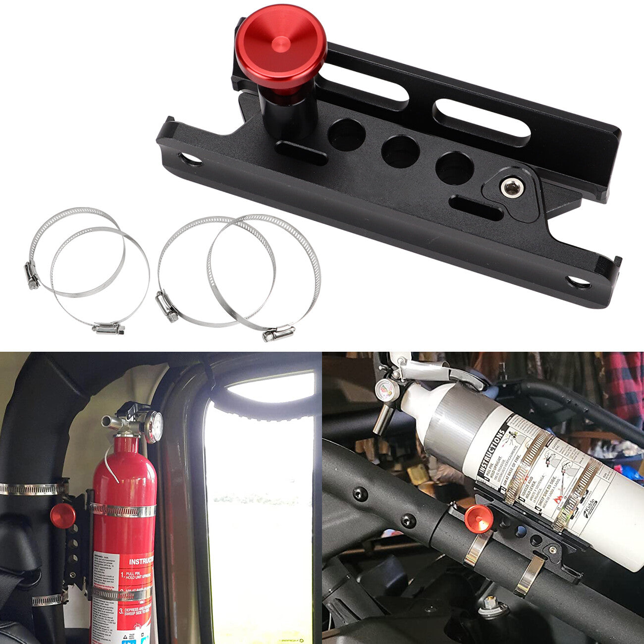 ya 5 8.7 Quick Release Roll Bar Fire Extinguisher Mount Holder for for Jeep for Wrangler for Polaris