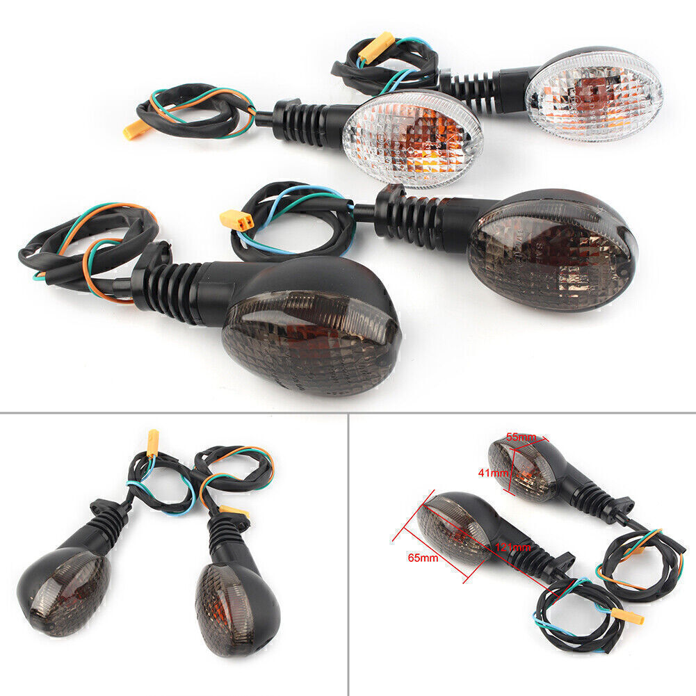 ya 5 6.16.2 2x Turn Signal Light Indicator Lamp Bulb Fit for Kawasaki 250R Smoke/Clear