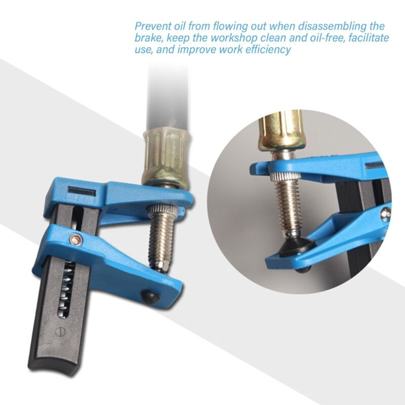ya 25 4Pcs Car Brake Oil Pipe Plugs Automotive Brake Nozzle Clamp Oil Tool Brake