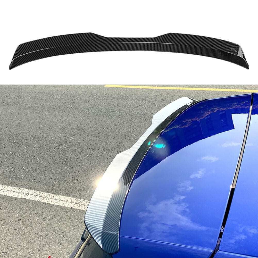 ya 3 6.25.3 Carbon Look Rear Roof Spoiler Window Wing Fit for VW for VW for Golf 8 MK8 2020 2021