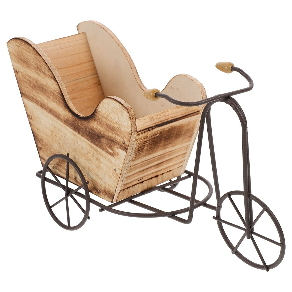 ya 14 wooden candy holder Bike Plant Stand Vintage Flower Pot Flower Cart Flower Pot