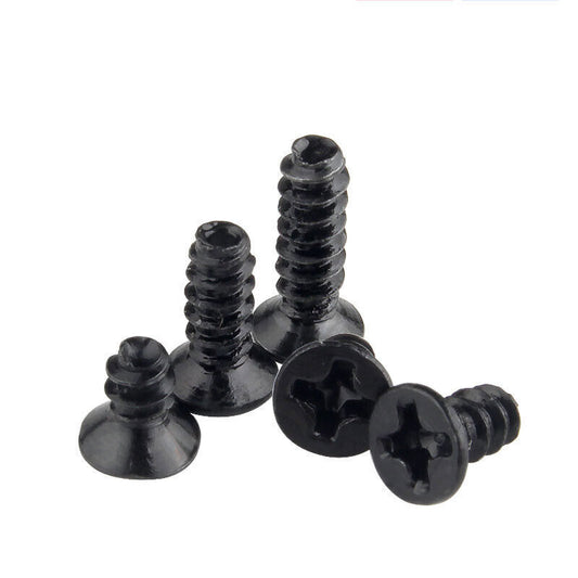M1.4-M4 Black Countersunk Head Self Tapping Screws Phillips Small Bolt Flat Tail