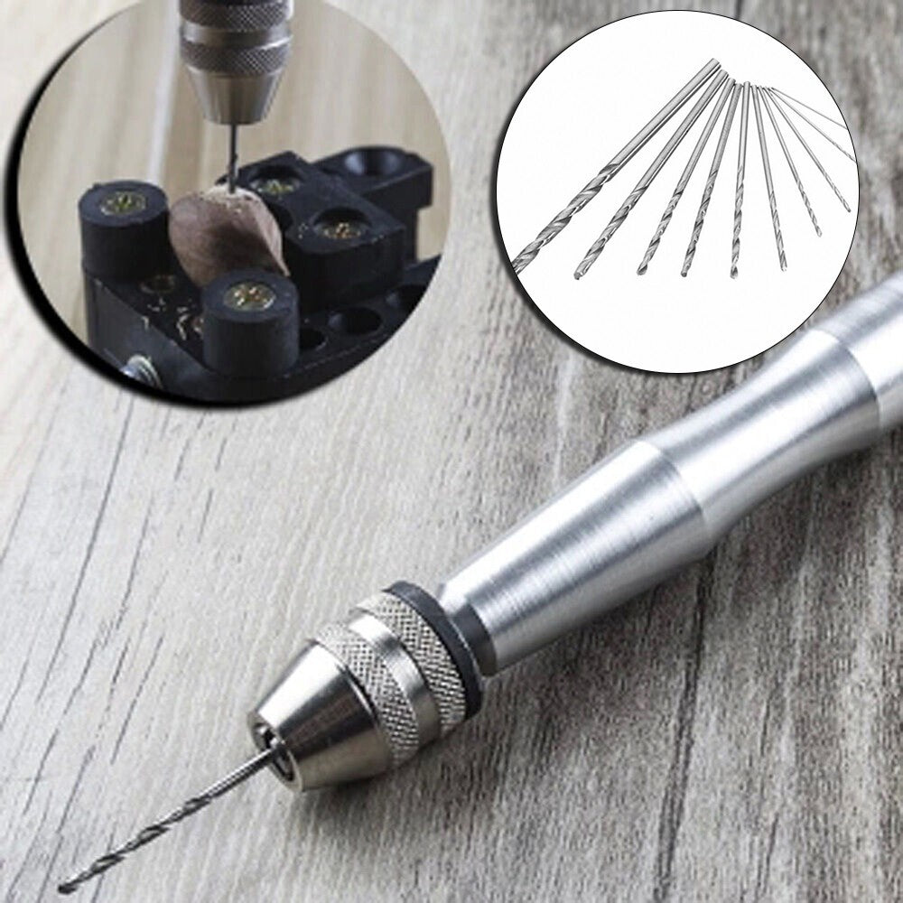 ya 25 swivel head pin vise hand drill chuck with reversible collets 10 bits