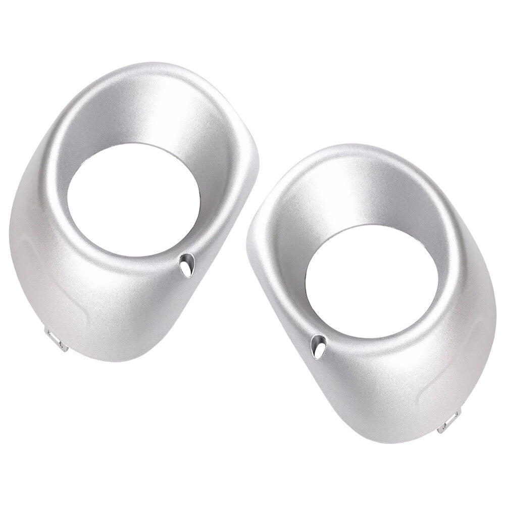 ya 13 5.27.2 2Pcs for Outlander 2013-2015 Front Left+Right Side Bumper Foglight Cover Silver