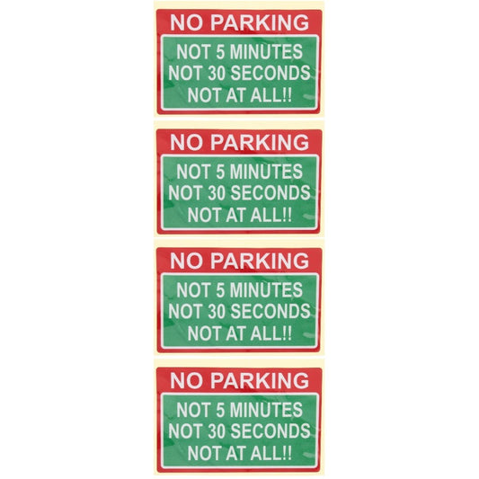 ya 1 7.1 4 pcs Creative Car Signs No Parking Safety Warnings Notice