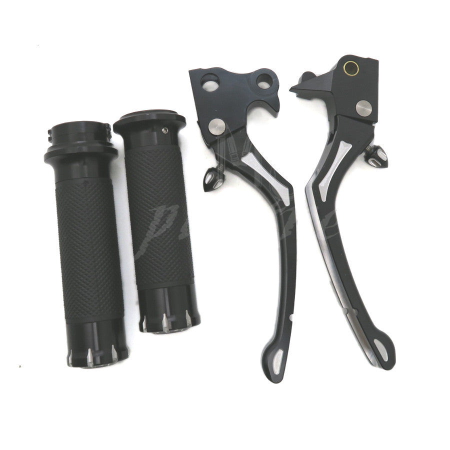 ya 5 8.7 1 25mm Handle Bar Hand Grips With Brake Clutch Levers for Harley Sportster XL883