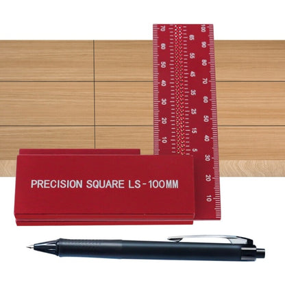 ya 14 L-shape Ruler Square Scriber Mark Measurement Aluminum Crossed-Calibration Ruler