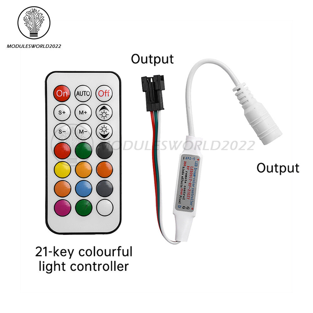 ya 14 5-24V 21 Key Colorful LED Strip Light RF Remote Controller Wireless Led Dimmer