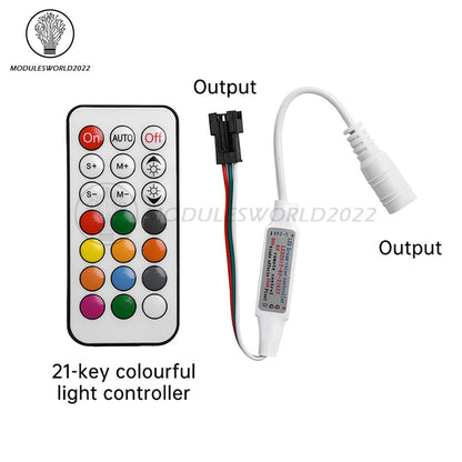ya 14 5-24V 21 Key Colorful LED Strip Light RF Remote Controller Wireless Led Dimmer