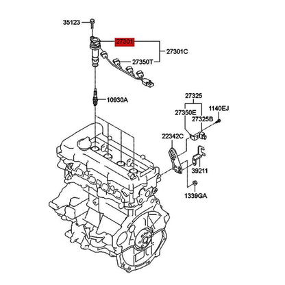 ya 5 8.7 4 Pack New Ignition Coil 27301-2B010 for Hyundai Accent for Kia Soul 1.6L L4 2010-11