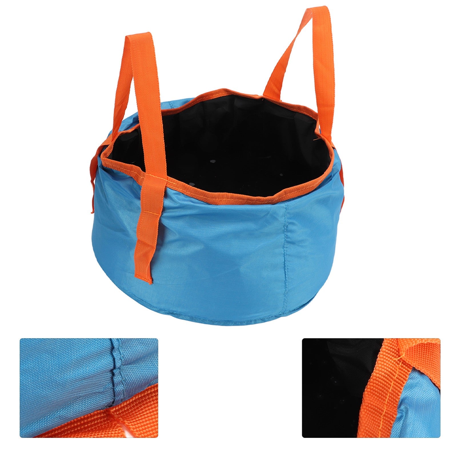 ya 26 Blue Collapsible Bucket With Handle Portable Folding Wash Basin Lightweight
