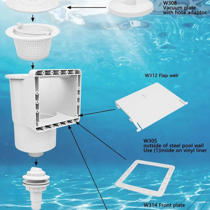ya 14 Pool Skimmer Cover Repair Parts White Easy to Install for SP1091 in Ground