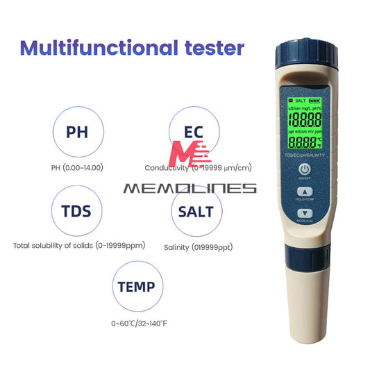 ya 26 5 in 1 pH Tester Digital PH Tester Pen 0.01 High Accuracy Water Testing Kit New
