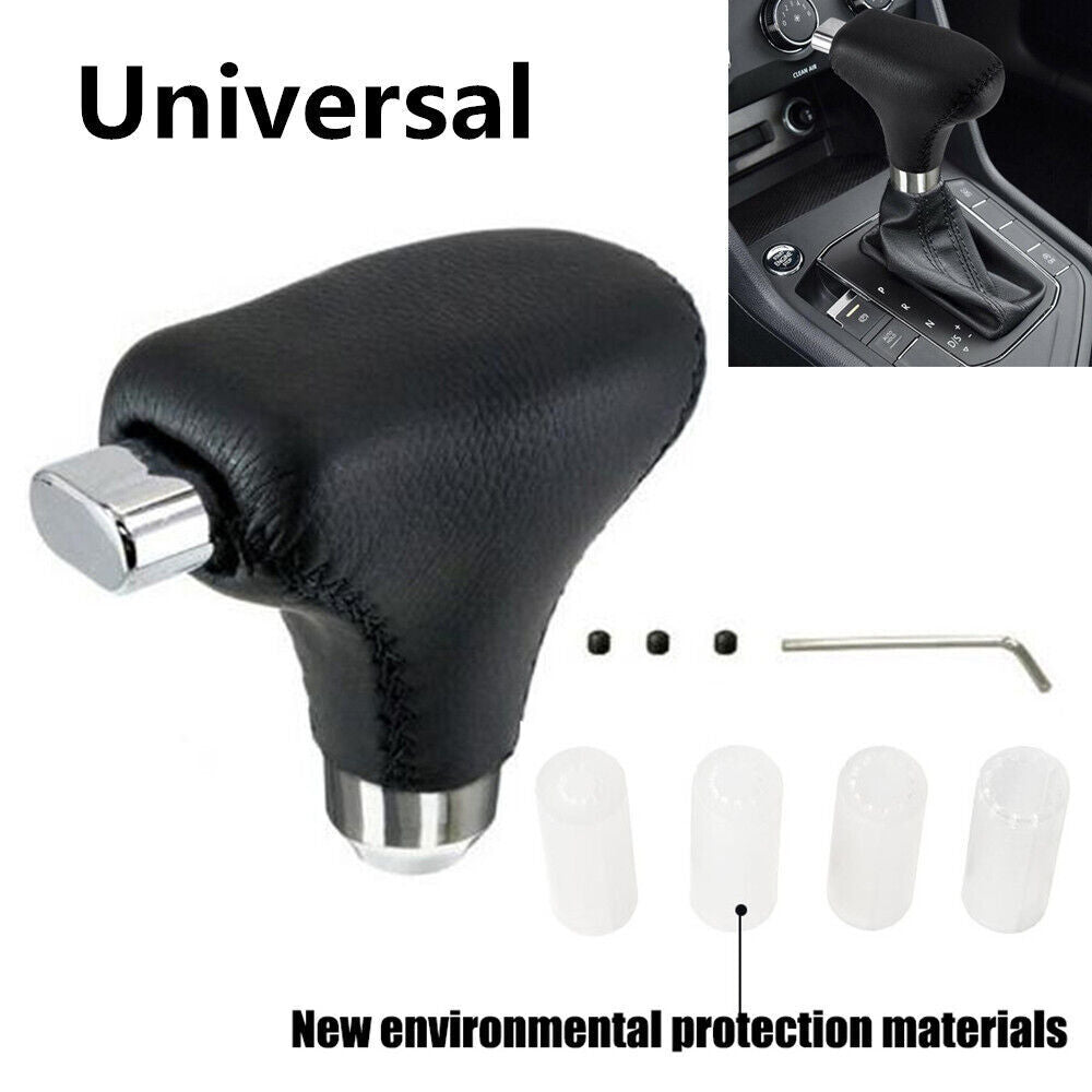ya 11 6.5 PU leather automatic car gear shift knife transmission handle rod +4 PC adapter