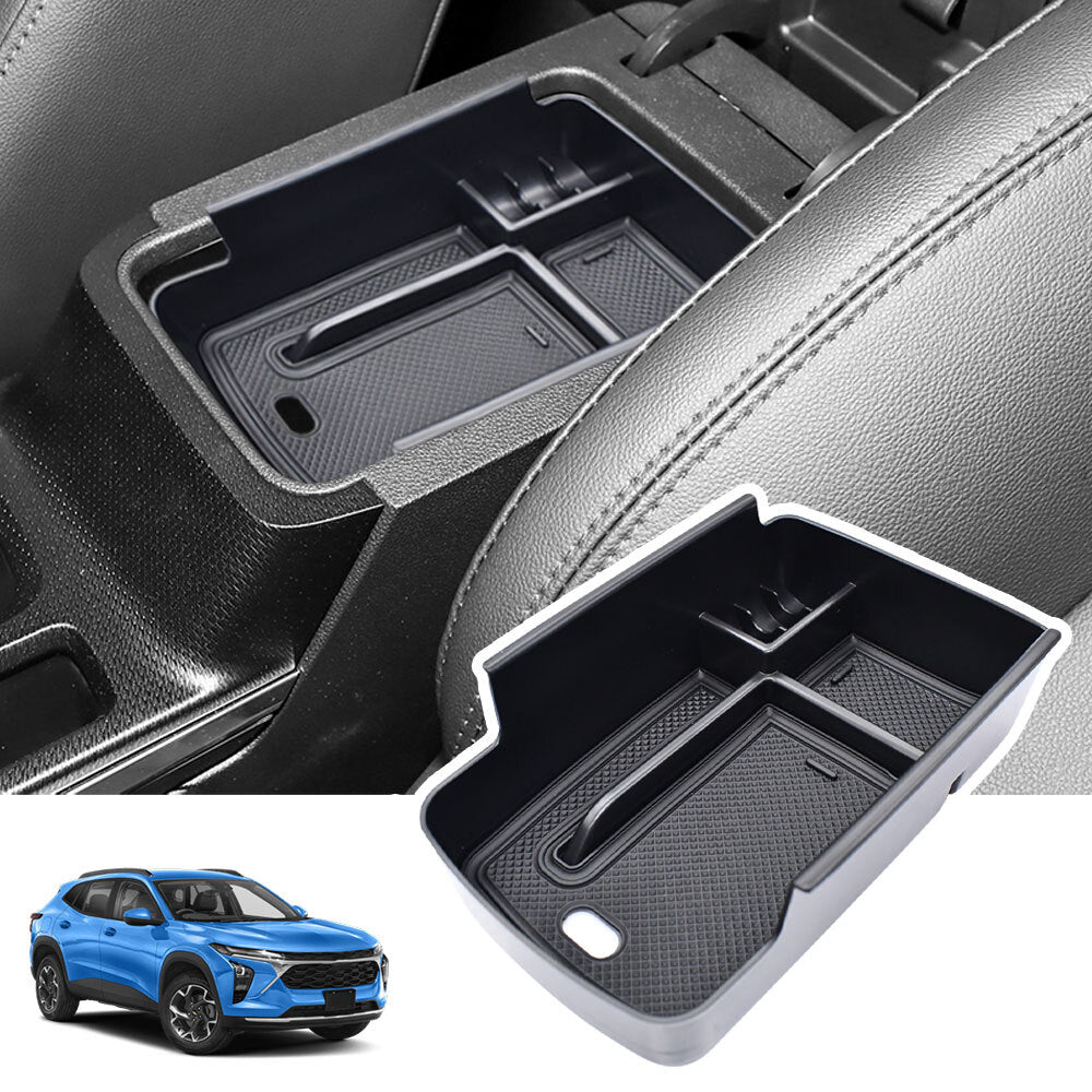 ya 2 6.26 Car Center Armrest Storage Box Organizer Tray For 2024-2025 for Chevy Trax LS/1RS