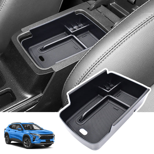 ya 2 6.26 Car Center Armrest Storage Box Organizer Tray For 2024-2025 for Chevy Trax LS/1RS