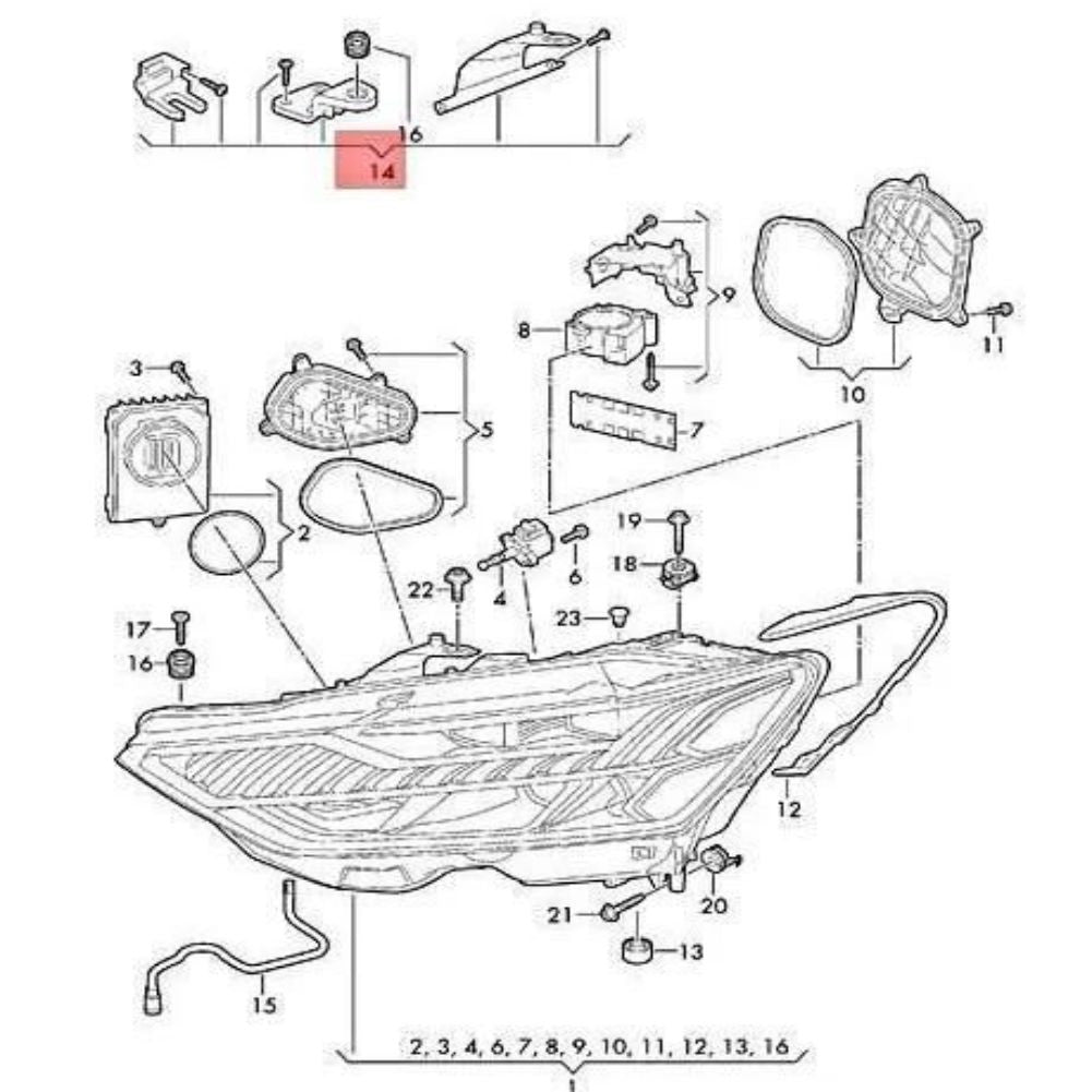 ya 5 8.7 4K8998121 Repair Kit for Audi A7 Sportback 19-25