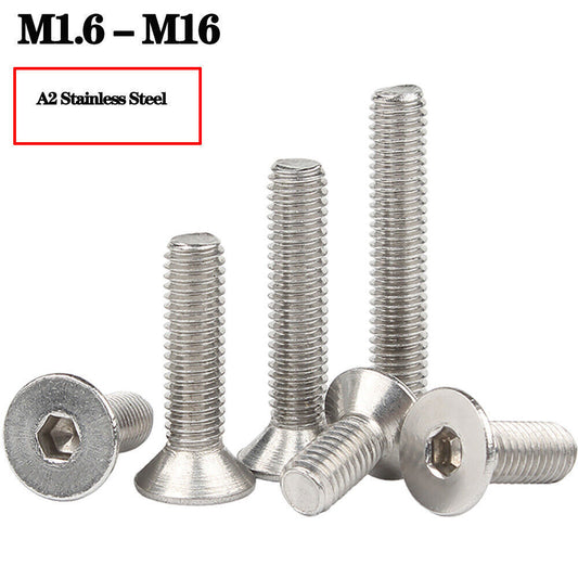 M1.6 M2 M2.5 M3 M4-M16 Hex Allen Hexagon Socket Flat Countersunk Head Screw Bolt