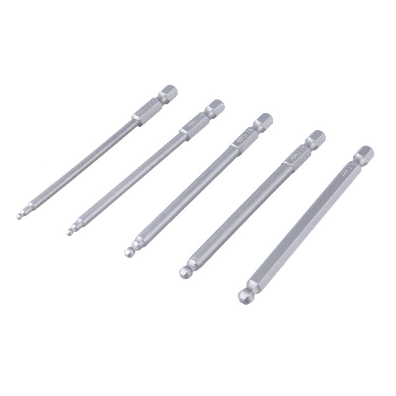 ya 26 5pcs Ballhead End Screwdriver Bit Set Steel 100mm Screwdriver