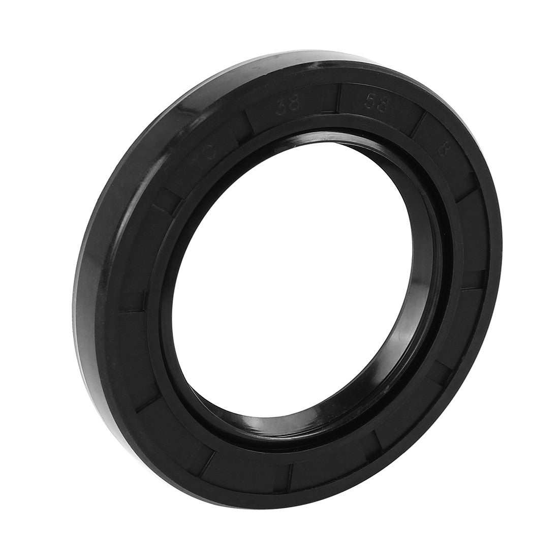 ya 5 8.7 38mm x 58mm x 8mm Black Rubber Cover Double Lip TC Oil Shaft Seal