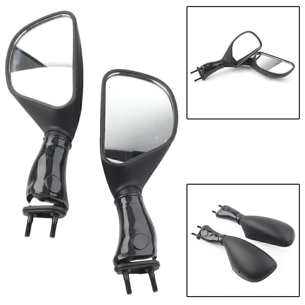 ya 4 6.21 for Kawasaki 650R 06-08 ZX6R 98-02 ZX9R 98-03 Black L&R Rear View Mirrors