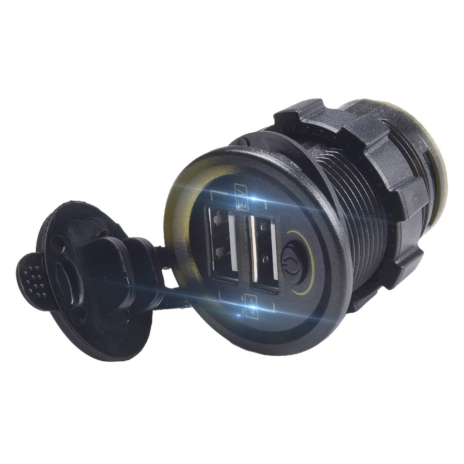 ya 5 8.7 36V-108V Dual USB Quick Charge Socket Outlet Waterproof Electric With Switch