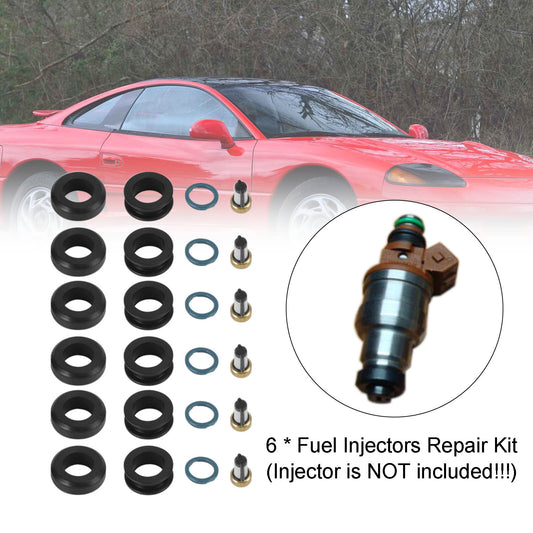 ya 1 8.5.1 6PCS Fuel Injectors Seal O-Ring Kit MD164888 for 3000GT INP-014 U1