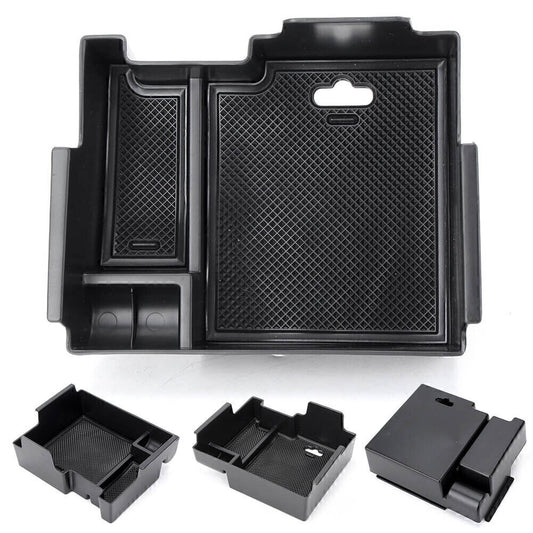 ya 1 7.2 Fit for Ford Explorer 2011-2017 Console Armrest Storage Bin Box Tray Container Black