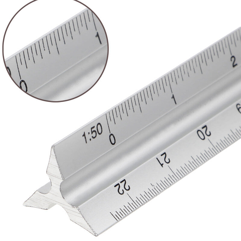ya 14 30cm Alu um Metal for Triangle Scale Archit Engineer hnical Ruler 12 