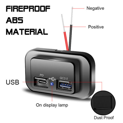 ya 5 8.7 Car Boat Truck Phone Fast for Charger Socket PD USB Type C 12V-24V Power Adapter