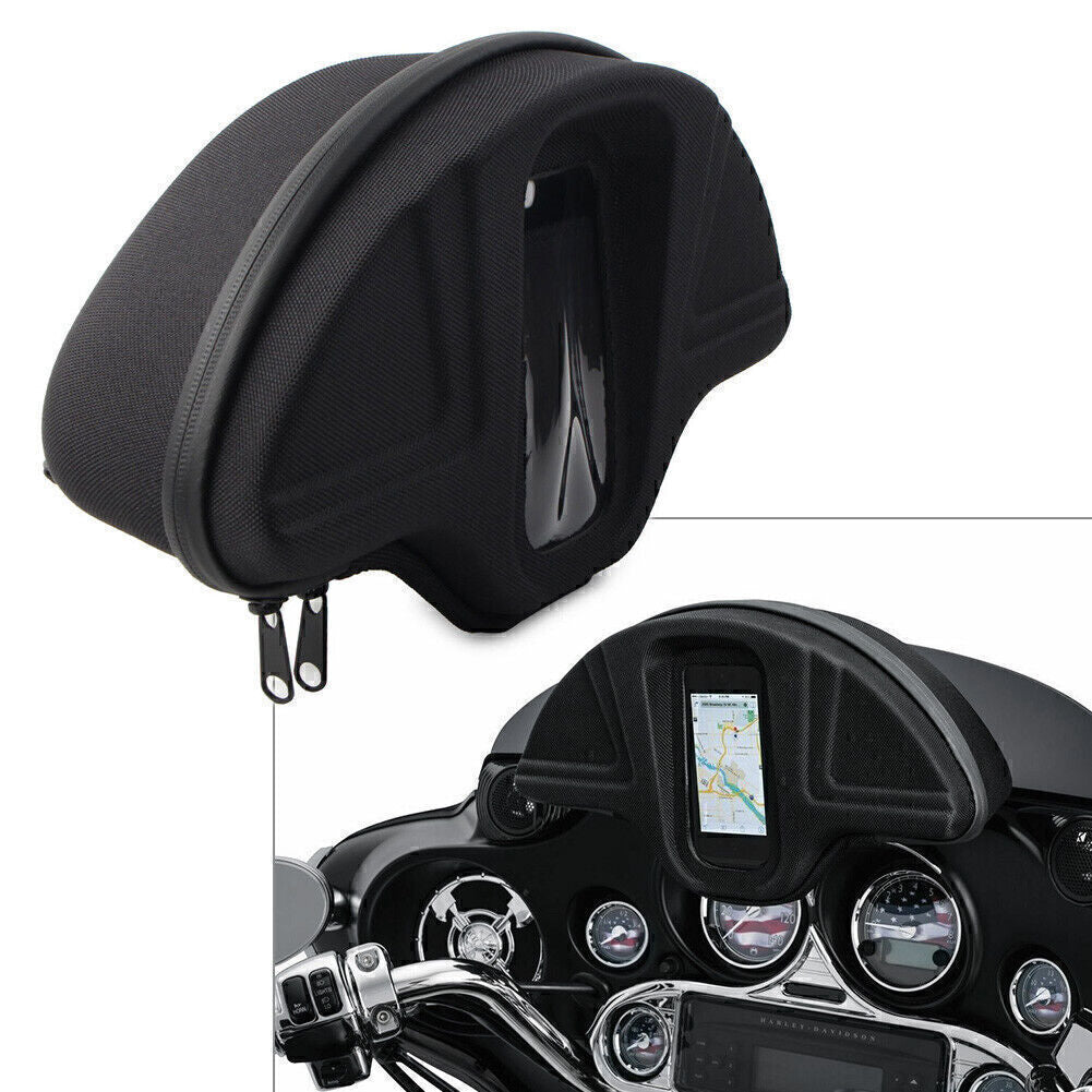 ya 12 5.21 for Harley Electra Glide FLHT EFI Single Pocket for Smart phone Windshield Bag