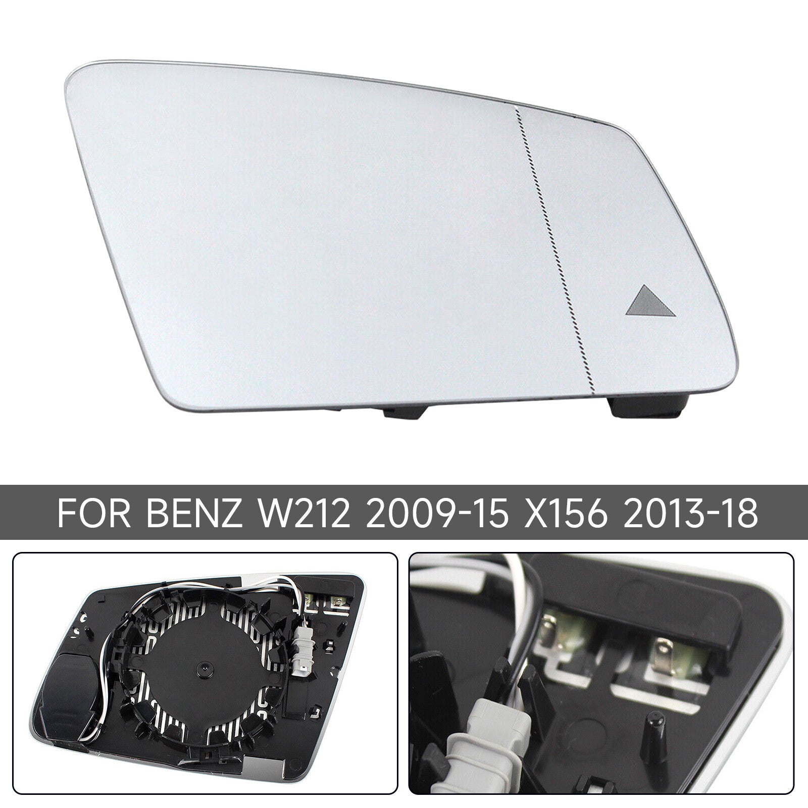 ya 3 6.25.2 Fit 2013-18 for Benz W212 2009-15 X156 Mirror Glass Passenger Side Heat W/Blind Spot
