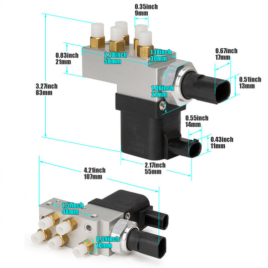 ya 1 7.7 Air Suspension Solenoid Block fits for Mercedes W211 E320 E550 CLS63 AMG 03-11