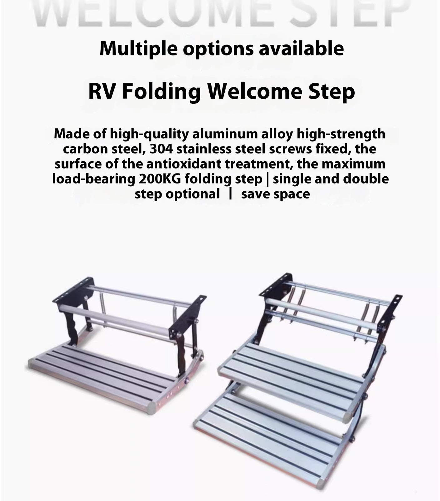 ya 26 8.1 RV Electric Step Trailer Single Folding Manual Foot Pedal Conversion Accessoriesa